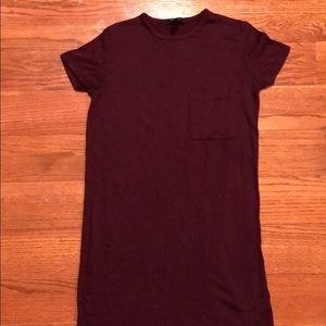 Burgundy T-shirt dress